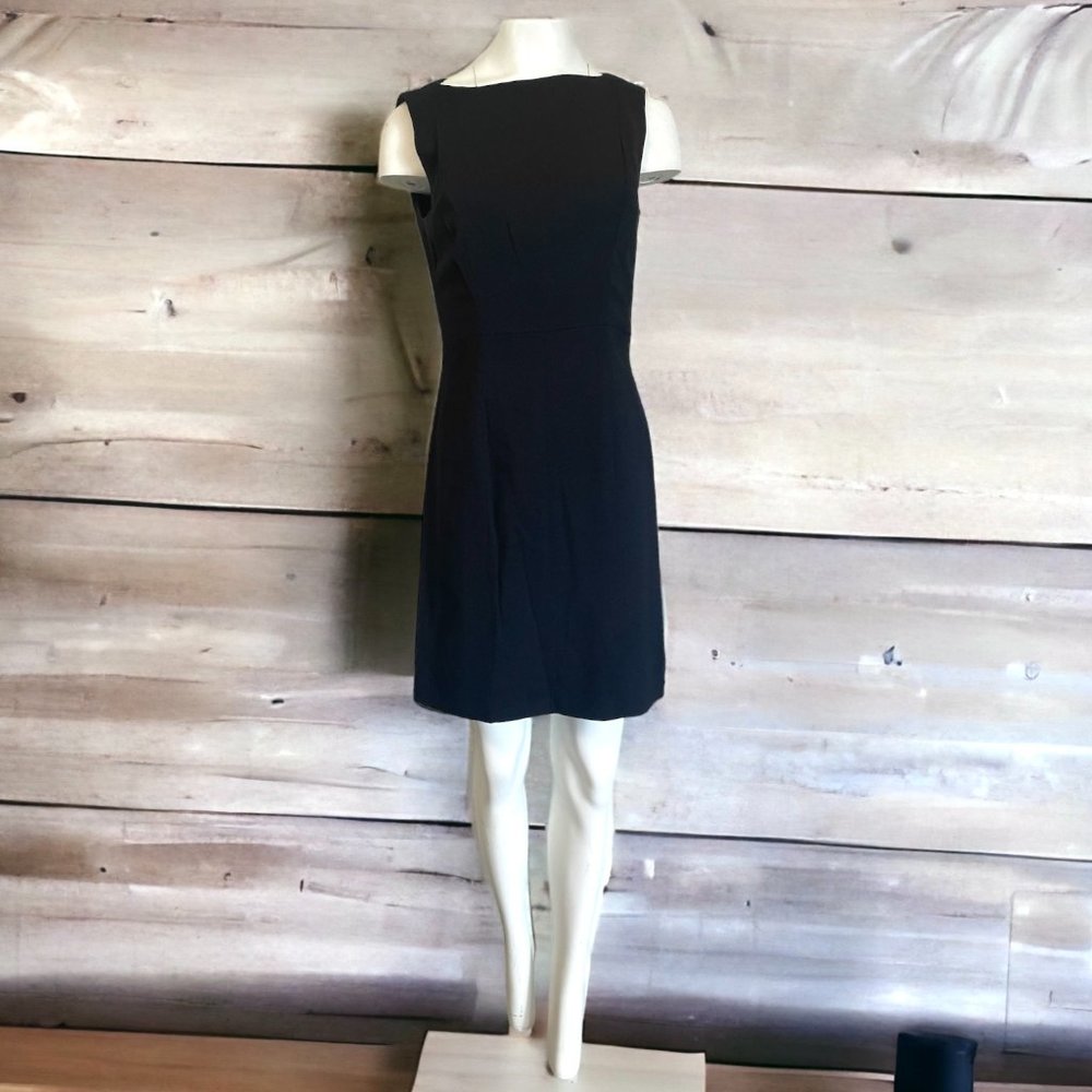 Lynn Lugo Women's black casual Dress Sleeveless straight neck Made in USA